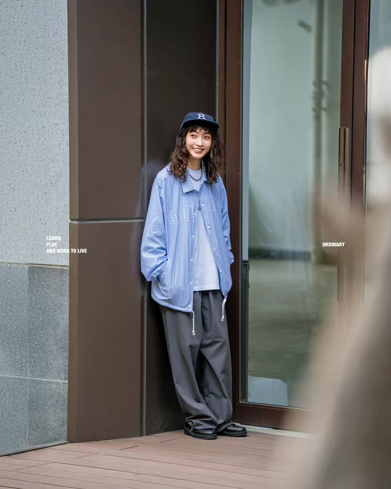 ORDINARY 條紋教練外套
