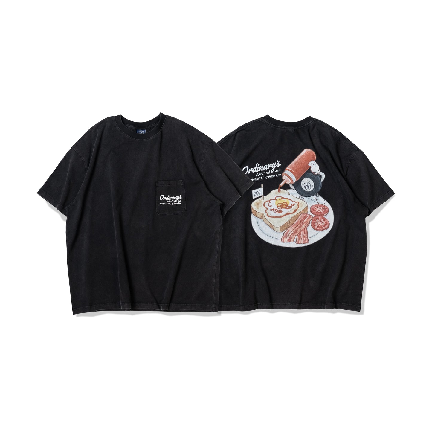 ORDINARY 卡通早餐短Tee