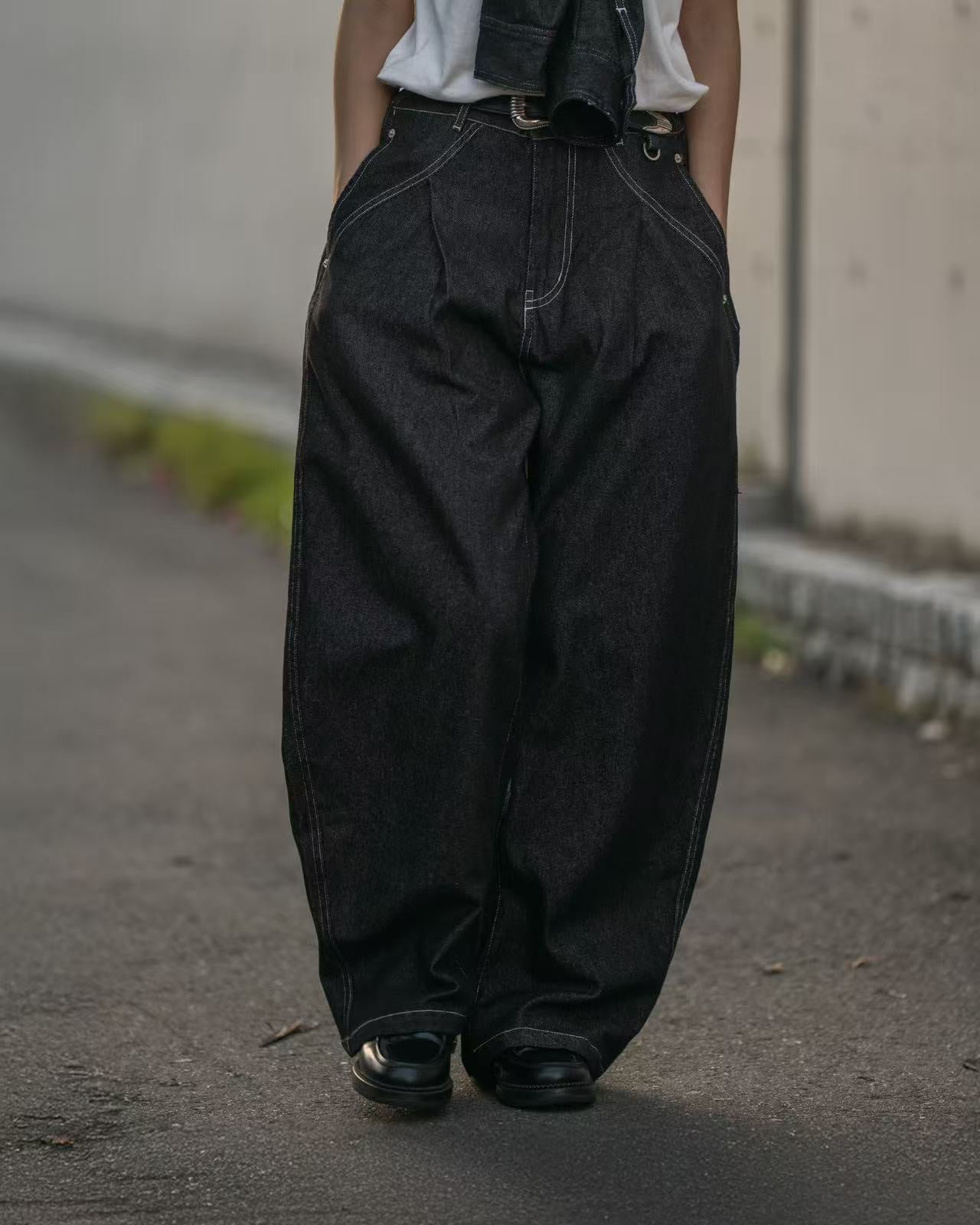 ORDINARY 原色丹寧弧度牛仔褲