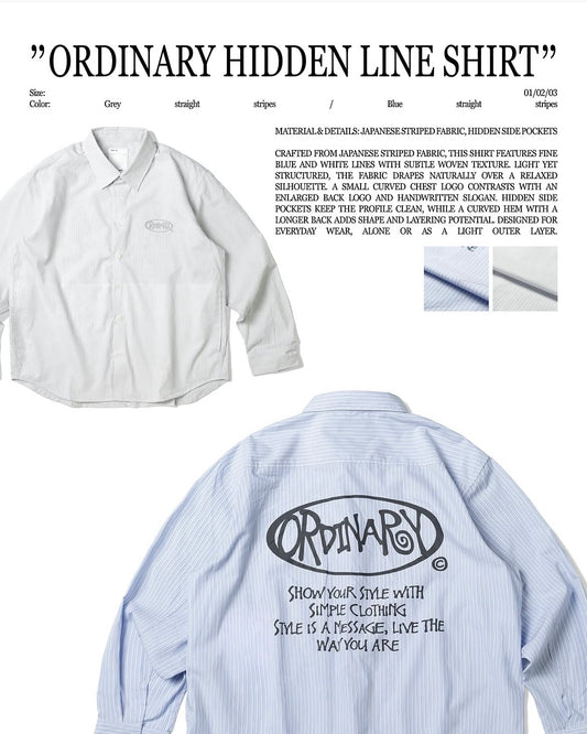 ORDINARY 直紋LOGO襯衫