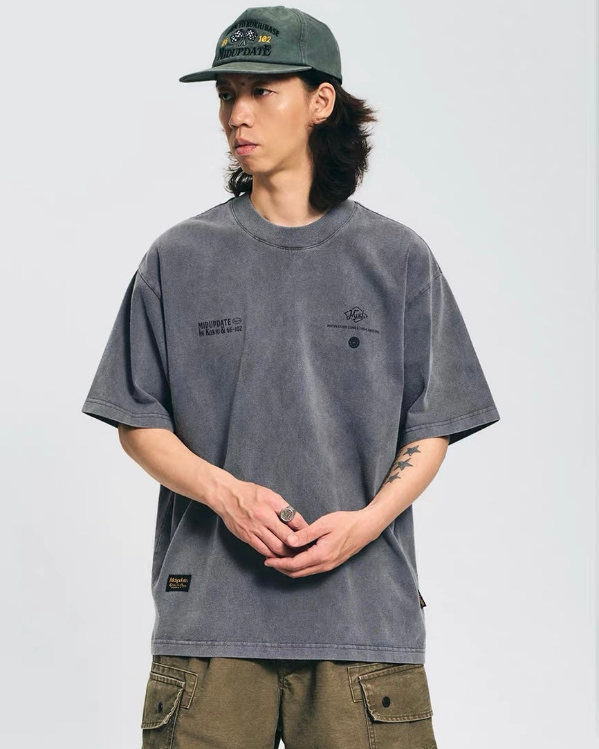 MUD 26SS 火柴盒做舊短Tee