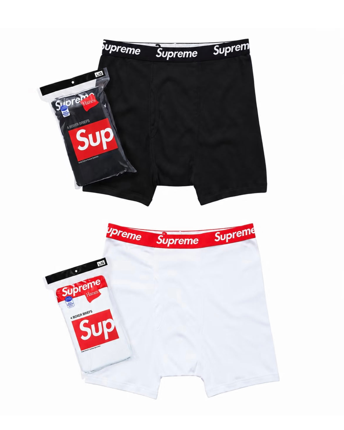 Supreme®/Hanes® Boxer Briefs (4 Pack)