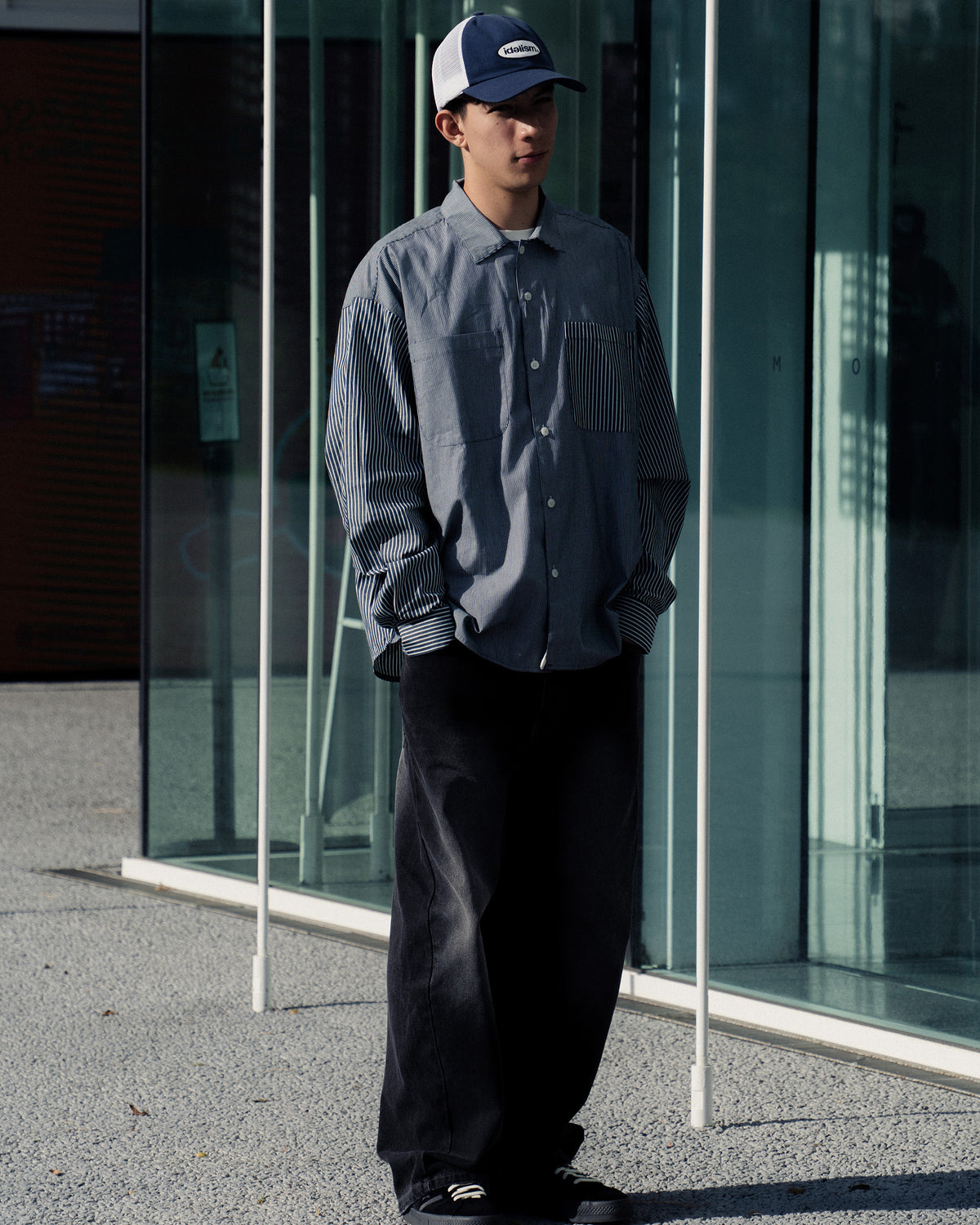 IDE Patchwork Shirt條紋襯衫