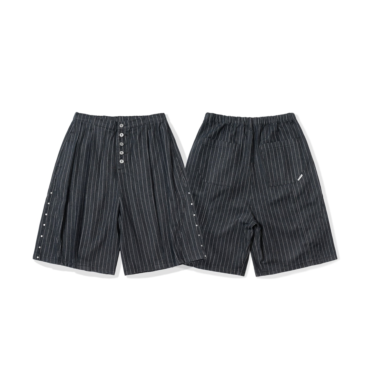 ORDINARY 直紋牛仔鉚釘七分褲