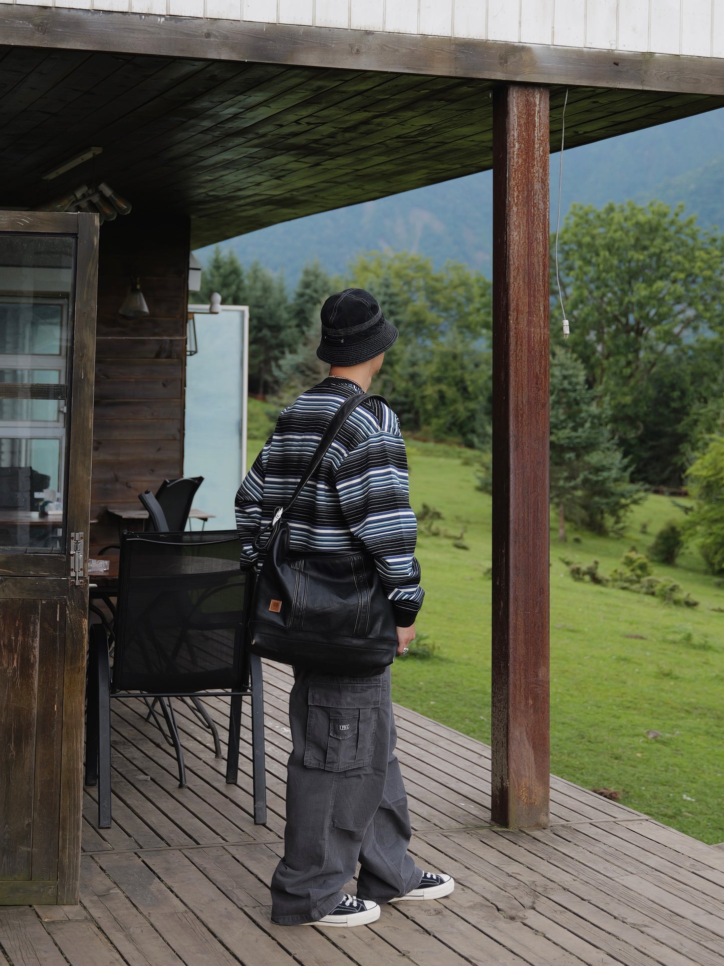 UNBENT 25AW 間條長Tee