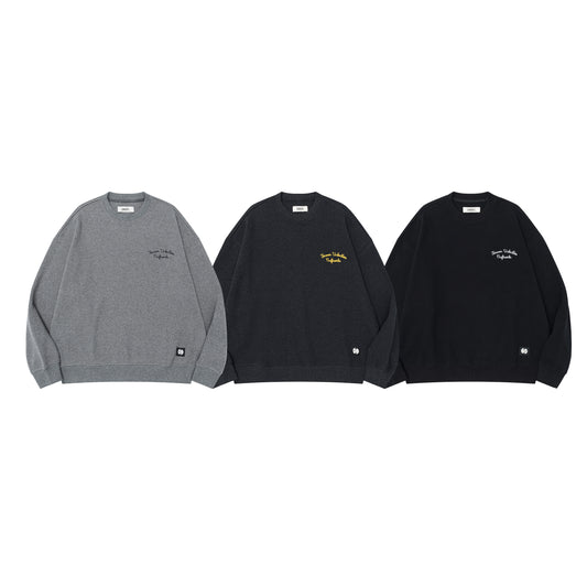 UNBENT 25AW 刺繡華夫格圓領衛衣