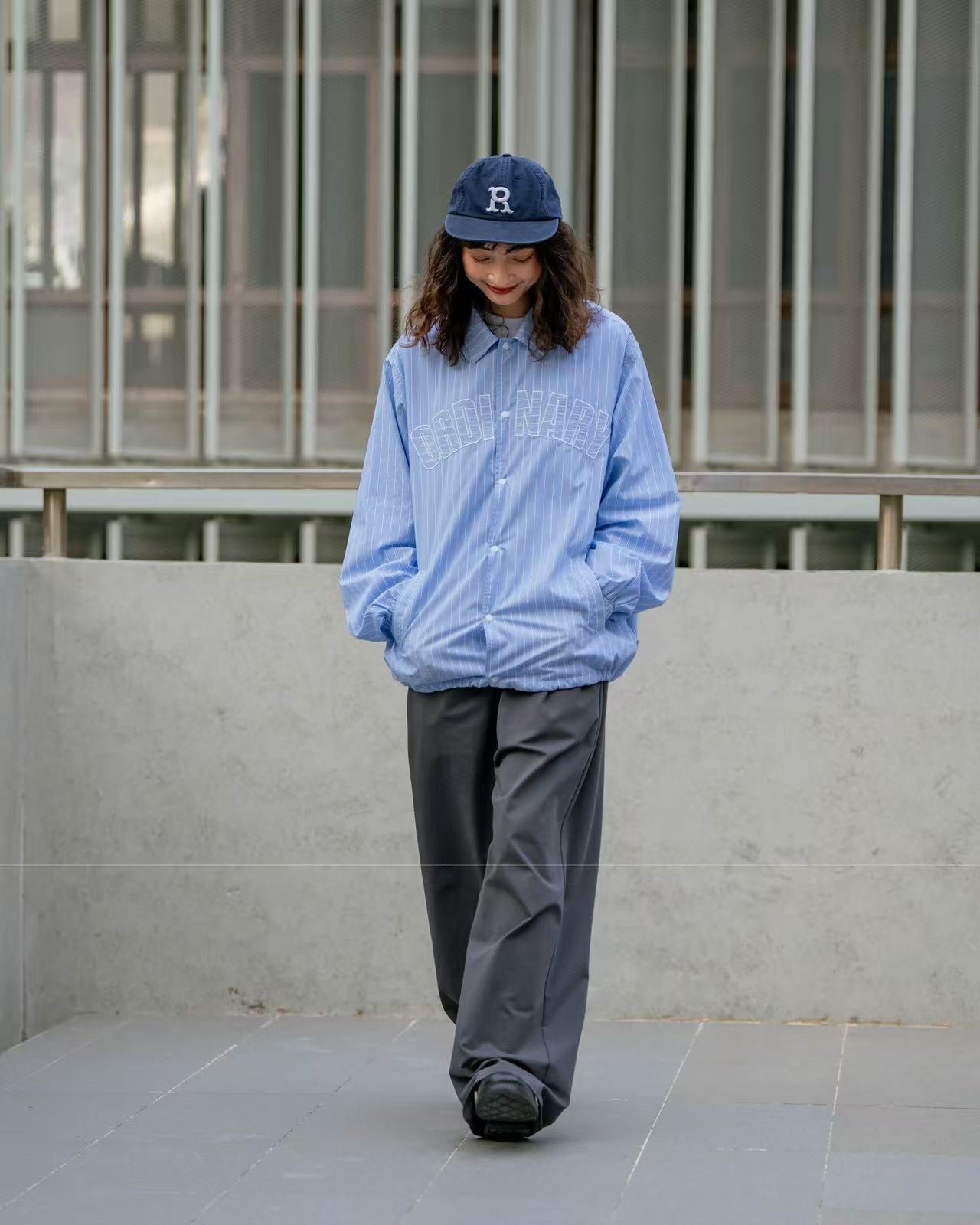 ORDINARY 條紋教練外套