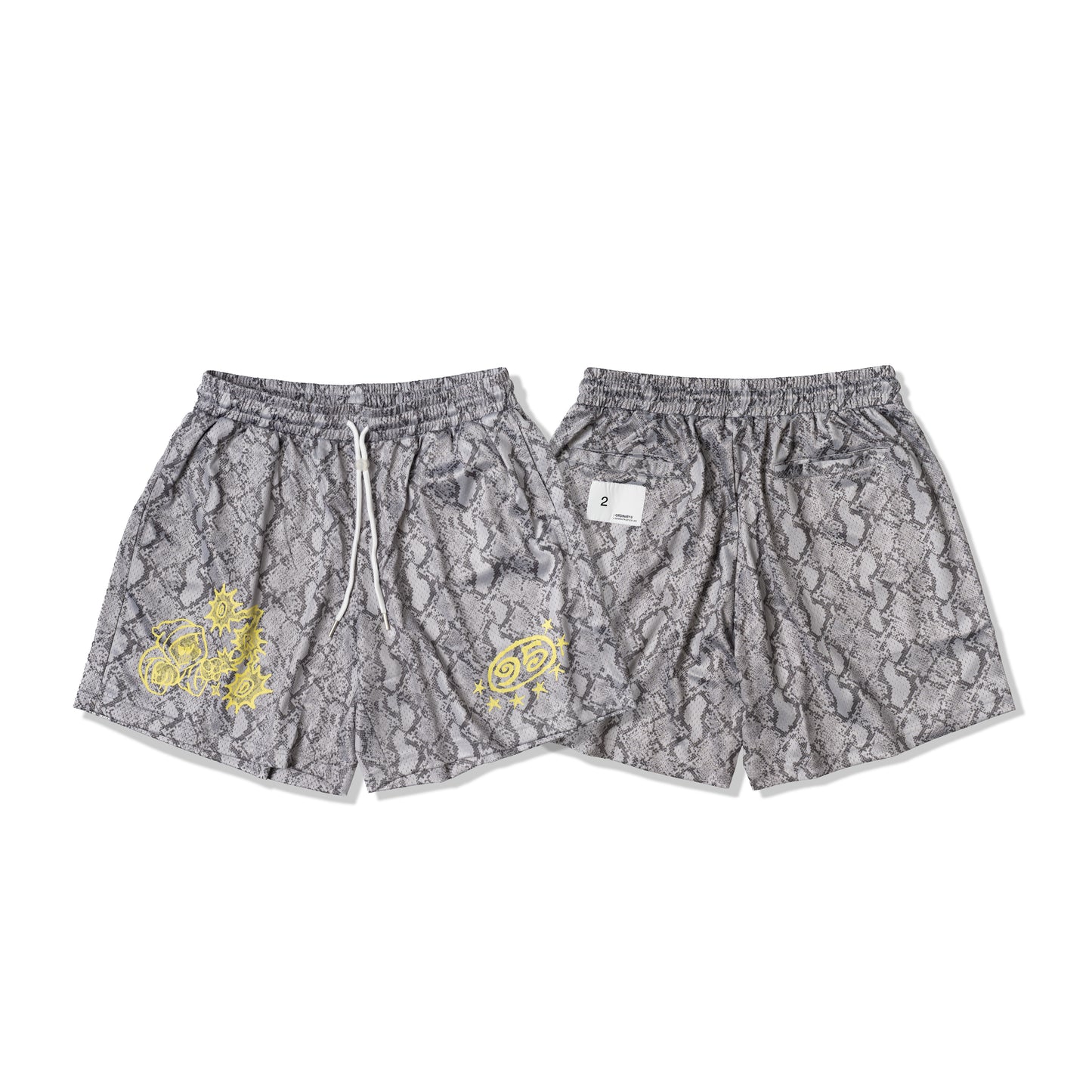 ORDINARY 塗鴉蛇紋網眼球褲