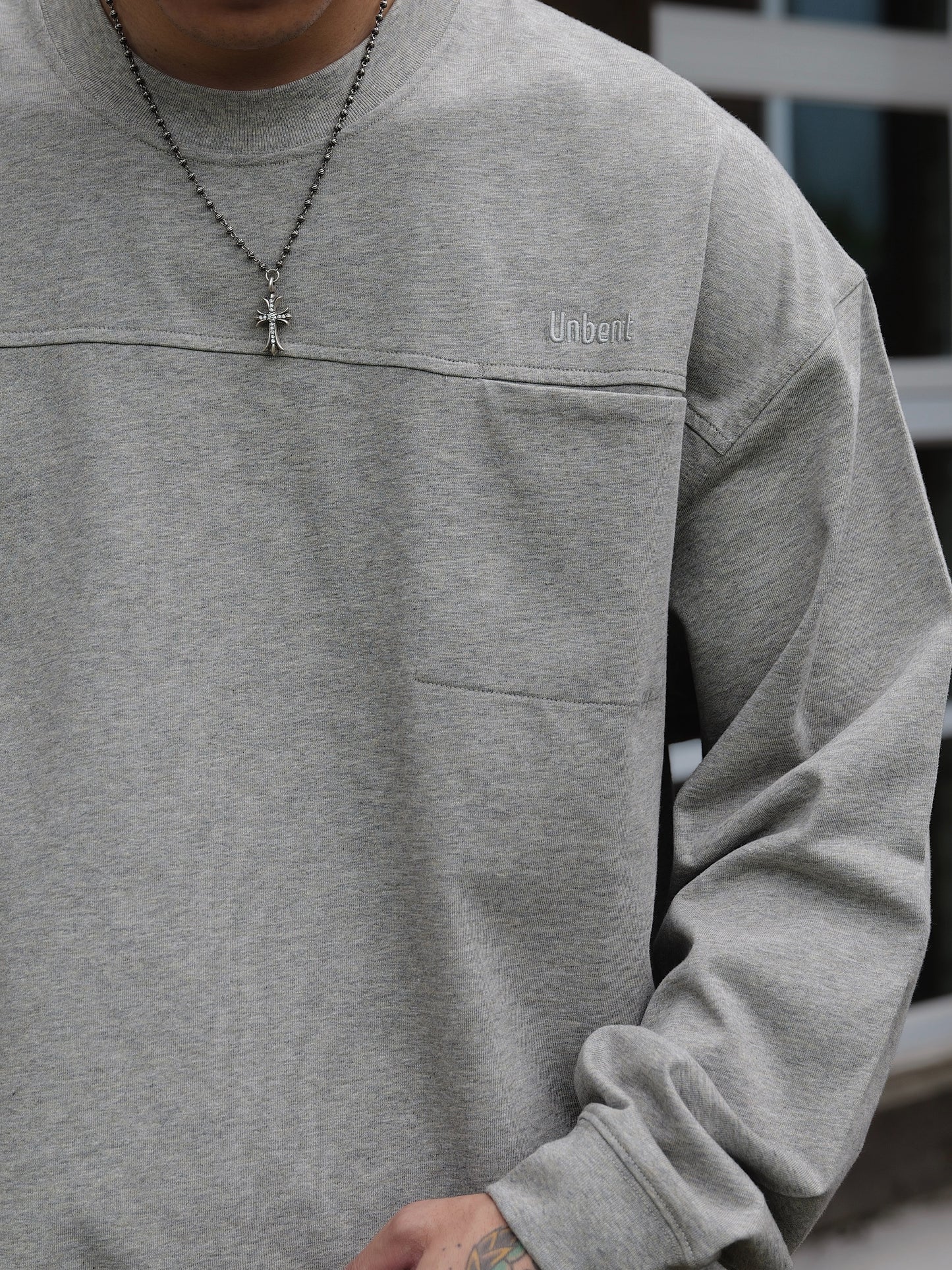 UNBENT 25AW 口袋刺繡長Tee
