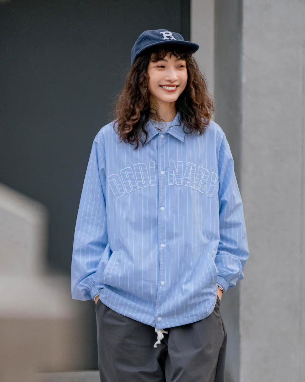 ORDINARY 條紋教練外套