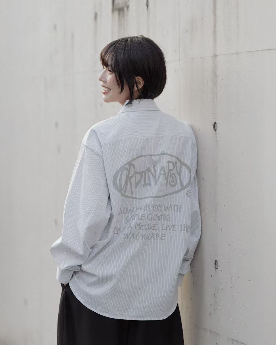 ORDINARY 直紋LOGO襯衫