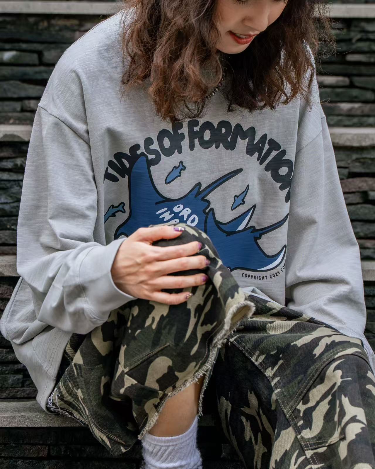 ORDINARY 美式魔鬼魚長Tee