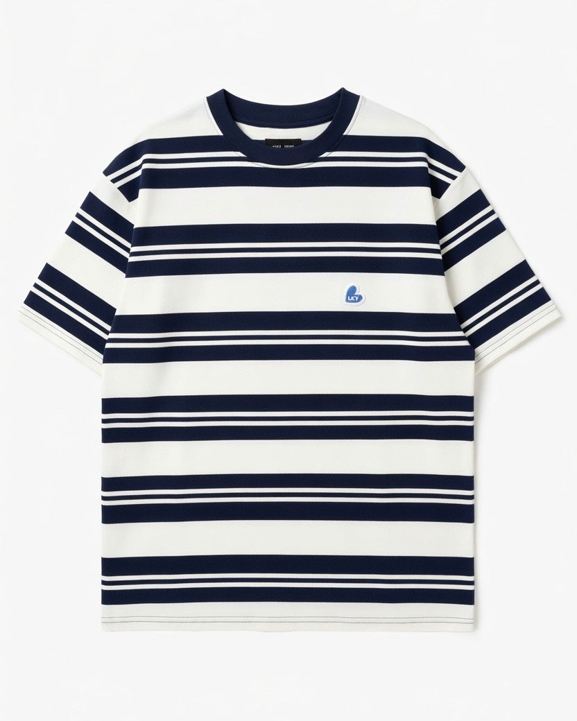 LACOZZY Heart Patch Stripe Tee 💕