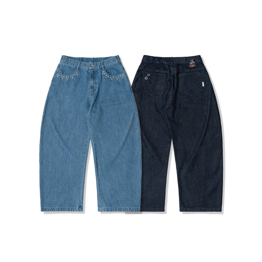 ORDINARY 卯釘彎刀牛仔褲