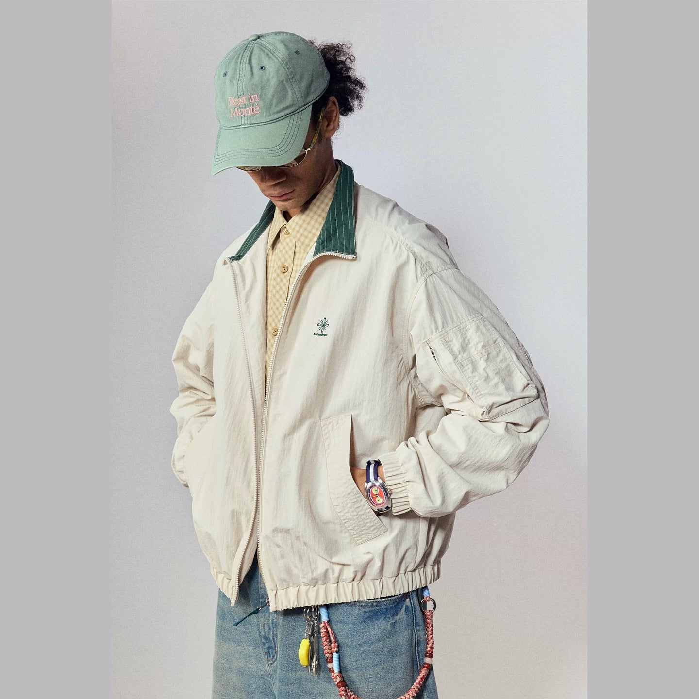 NOTH 撞色立領風衣