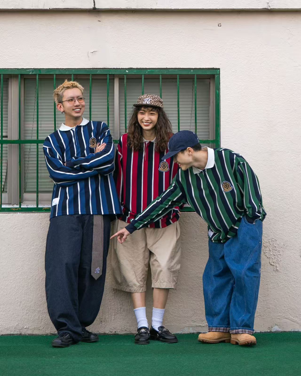 ORDINARY 復古學院條紋POLO衫