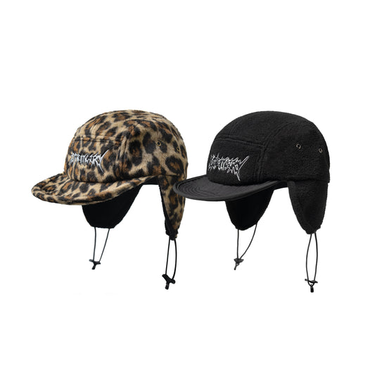 ORDINARY LOGO羊羔毛遮耳帽