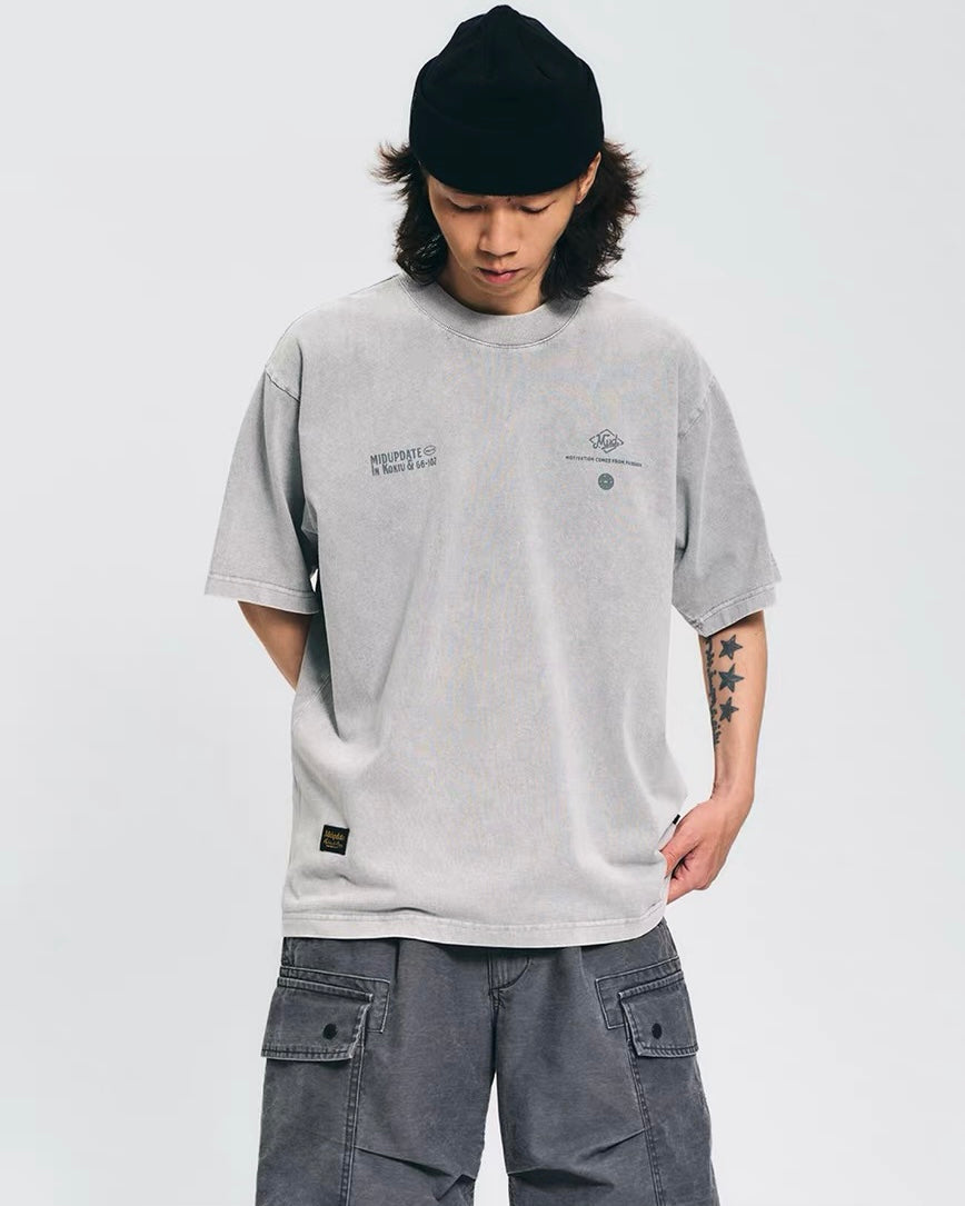 MUD 26SS 火柴盒做舊短Tee