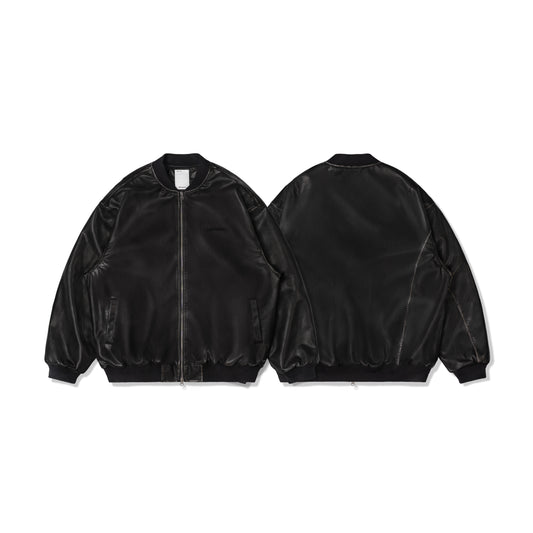 ORDINARY 水洗舊化改良b2皮衣