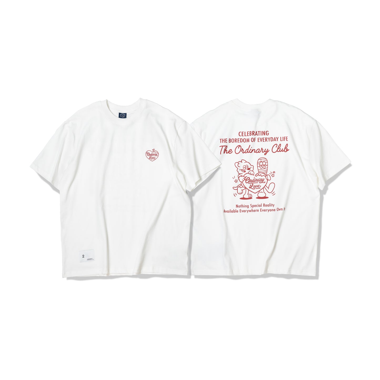 ORDINARY 愛心衝浪復古短Tee